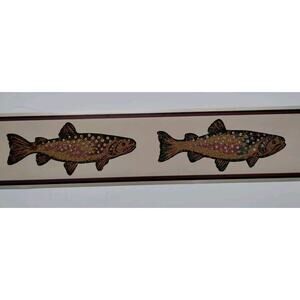 5" YORK Wall Border - Fish - Ocean - Nautical - Maroon Green - 5 yds